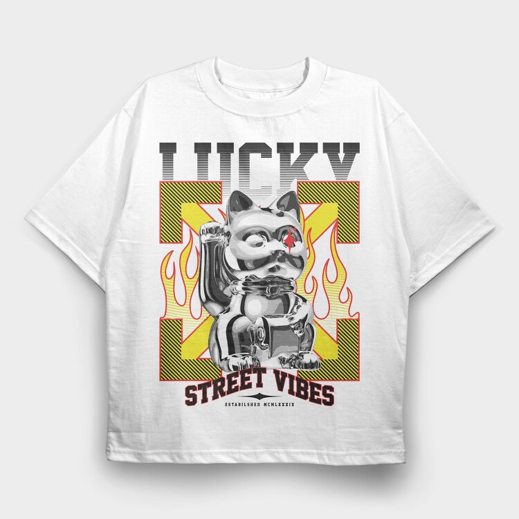 Lucky 1, Tricou Oversize Barbati (Unisex)