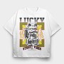 Lucky 1, Tricou Oversize Barbati (Unisex)