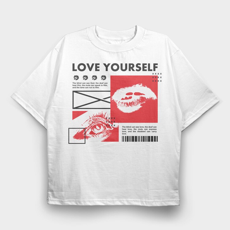 Love Yourself 1, Tricou Oversize Barbati (Unisex)