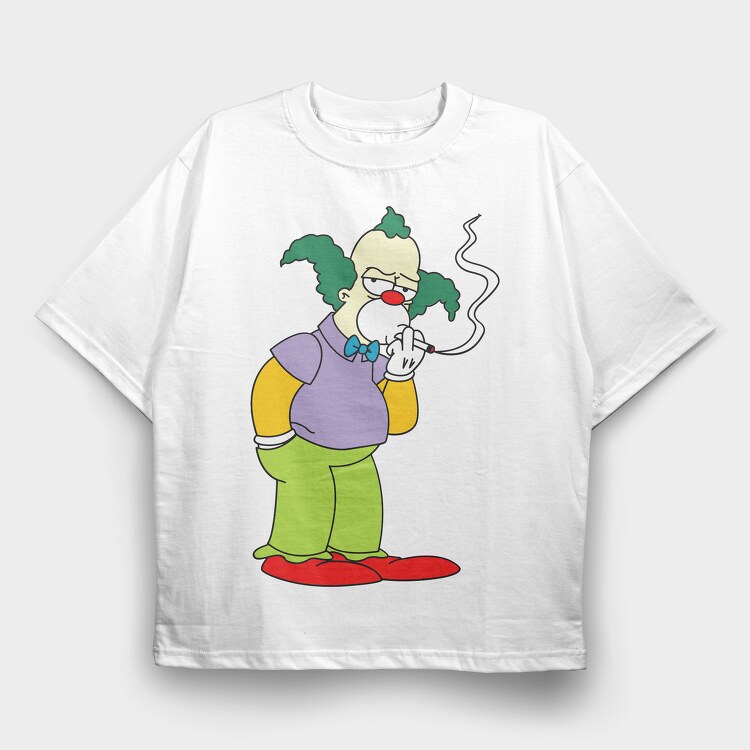 Krusty the Clown, Tricou Oversize Barbati (Unisex)