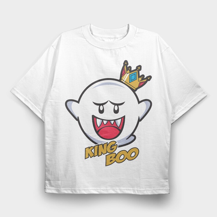 King Boo Mario Bros, Tricou Oversize Barbati (Unisex)