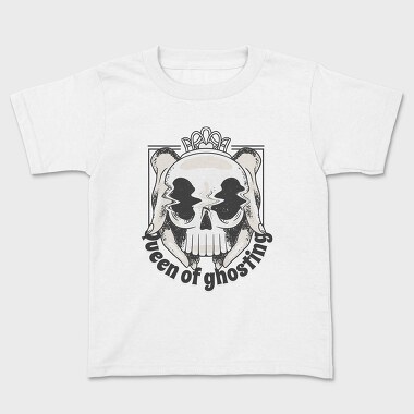 Hands With Skull Queen Of Ghosting Anti Valentines, Tricou Copii