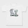 Happy Fisherman And Fish Cartoon, Tricou Copii