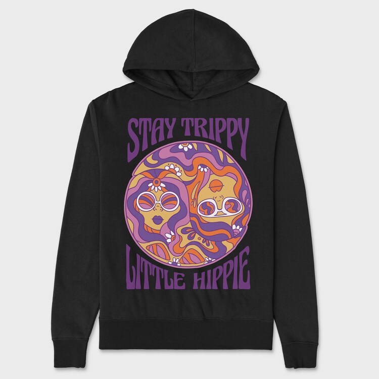 Happy Hippie Girls 60 S Stay Trippy, Hanorac Oversize Barbati (Unisex)