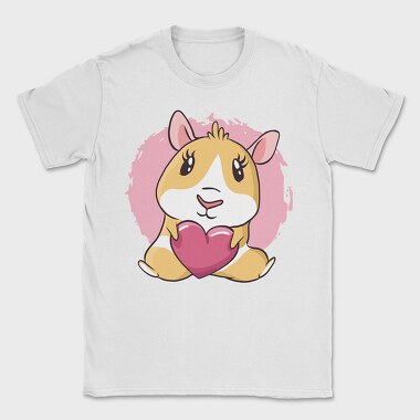 Heart Guinea Pig With, Tricou Barbati (Unisex)