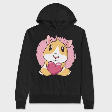 Heart Guinea Pig With, Hanorac Oversize Barbati (Unisex)