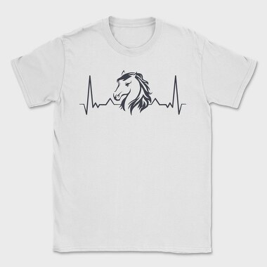 Heartbeat Horse, Tricou Barbati (Unisex)