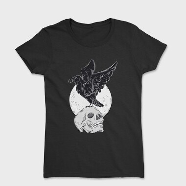 Black Raven On A Skull, Tricou Femei
