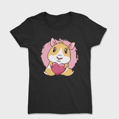 Heart Guinea Pig With, Tricou Femei