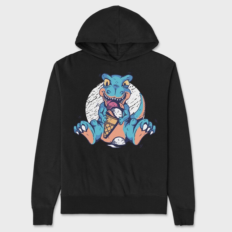 T Rex Ice Cream, Hanorac Oversize Barbati (Unisex)