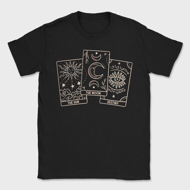 Tarot Cards Spiritual Sun Moon Destiny, Tricou Barbati (Unisex)