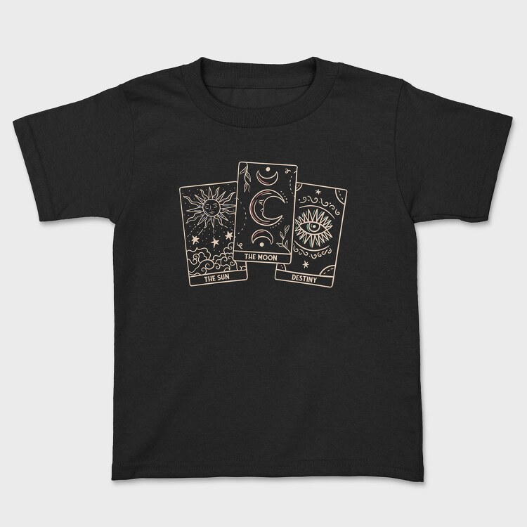 Tarot Cards Spiritual Sun Moon Destiny, Tricou Copii