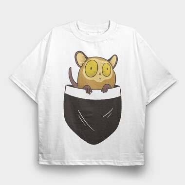 Tarsier Pocket, Tricou Oversize Barbati (Unisex)