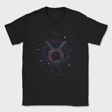 Taurus Floral Zodiac Sign, Tricou Barbati (Unisex)