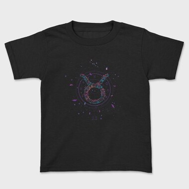 Taurus Floral Zodiac Sign, Tricou Copii