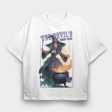 The Devil S Right Here, Tricou Oversize Barbati (Unisex)
