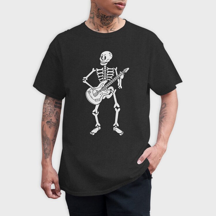 Guitar Skull, Tricou Barbati (Unisex)