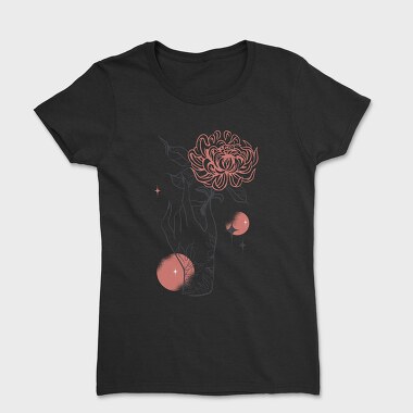 Tattoo Hand And Flower Chrysanthemum, Tricou Femei