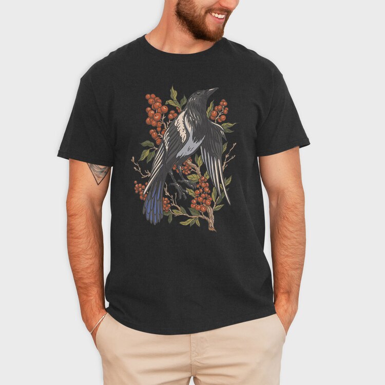 Magpie Berries, Tricou Barbati (Unisex)