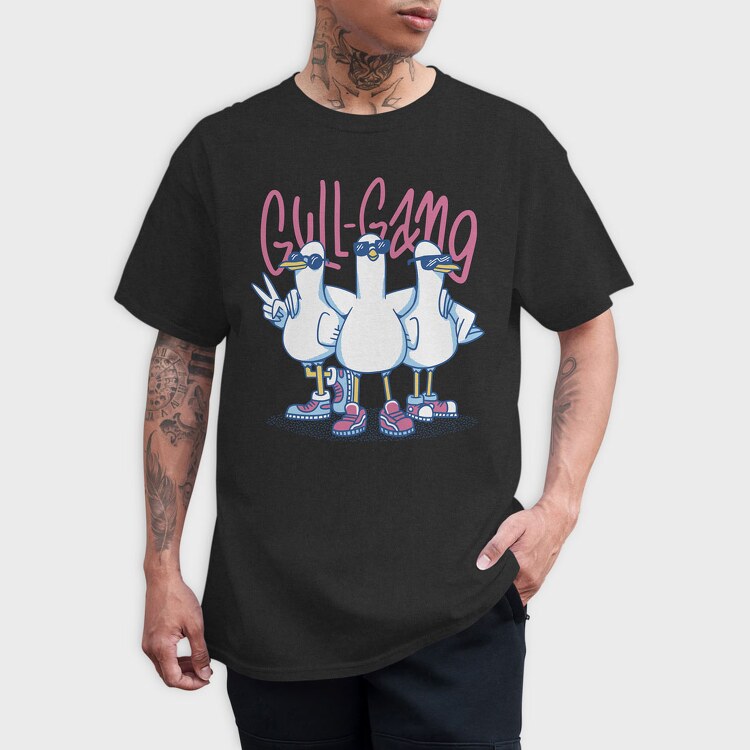 Gull Gang Seagulls, Tricou Barbati (Unisex)