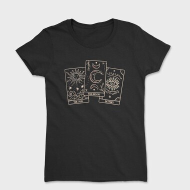 Tarot Cards Spiritual Sun Moon Destiny, Tricou Femei