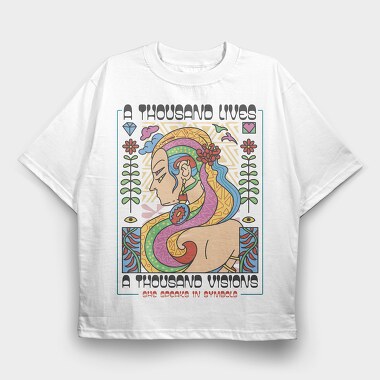 Thousand Visions Lives Maximalism, Tricou Oversize Barbati (Unisex)