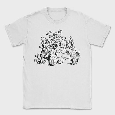 Tortoise With Mushrooms Turtle, Tricou Barbati (Unisex)
