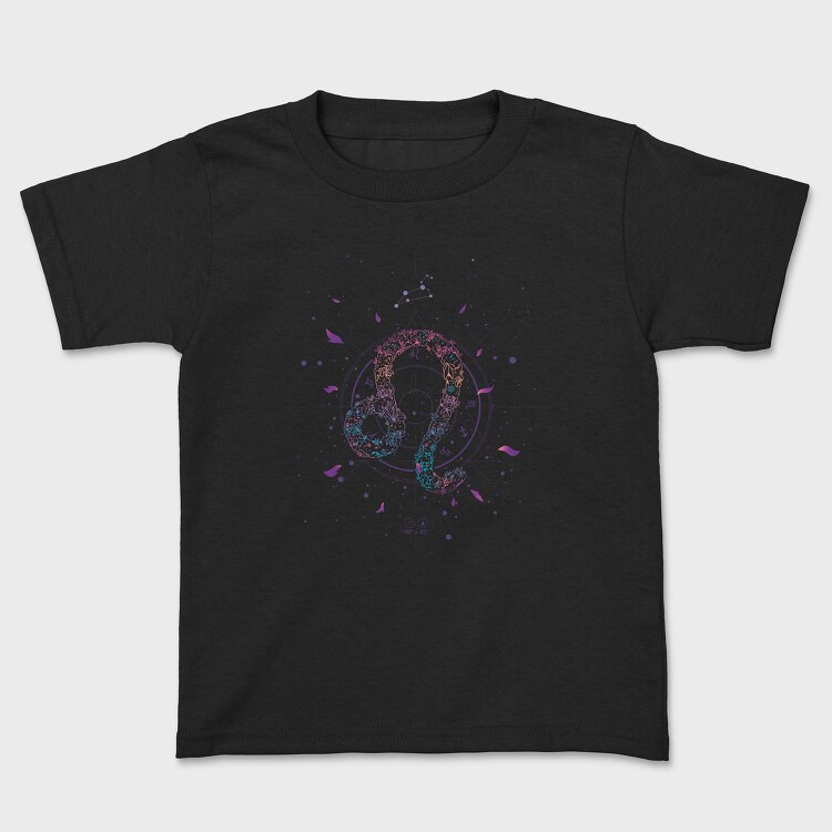 Leo Floral Zodiac Sign 05, Tricou Copii