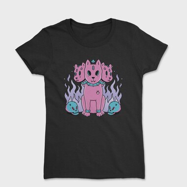 Three Headed Dog Pastel Goth Pink, Tricou Femei