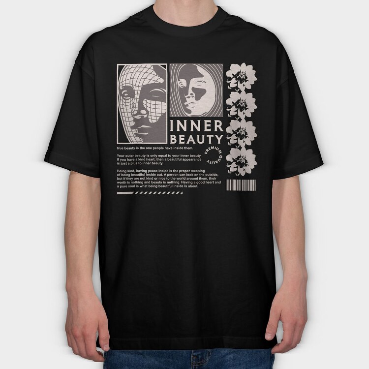 Inner Beauty 2, Tricou Oversize Barbati (Unisex)