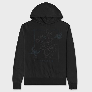 Lily Flowers Lilium Tote, Hanorac Oversize Barbati (Unisex)