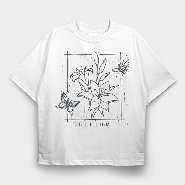 Lily Flowers Lilium Tote, Tricou Oversize Barbati (Unisex)