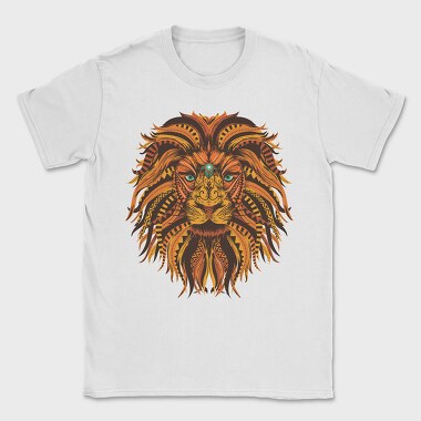 Lion Mandala Illustration Color 001, Tricou Barbati (Unisex)