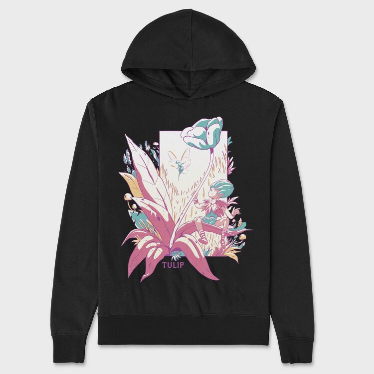Little Fairy With Flowers Fairycore 03, Hanorac Oversize Barbati (Unisex)