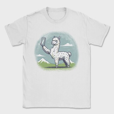 Llama Selfie Request, Tricou Barbati (Unisex)