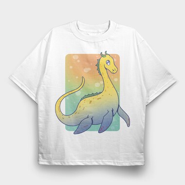 Loch Ness Cute Monster, Tricou Oversize Barbati (Unisex)