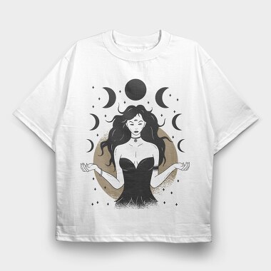 Lunar Goddess, Tricou Oversize Barbati (Unisex)