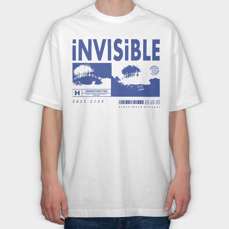 Invisible 2, Tricou Oversize Barbati (Unisex)