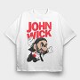 John Wick Mario, Tricou Oversize Barbati (Unisex)
