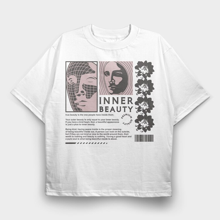 Inner Beauty 1, Tricou Oversize Barbati (Unisex)