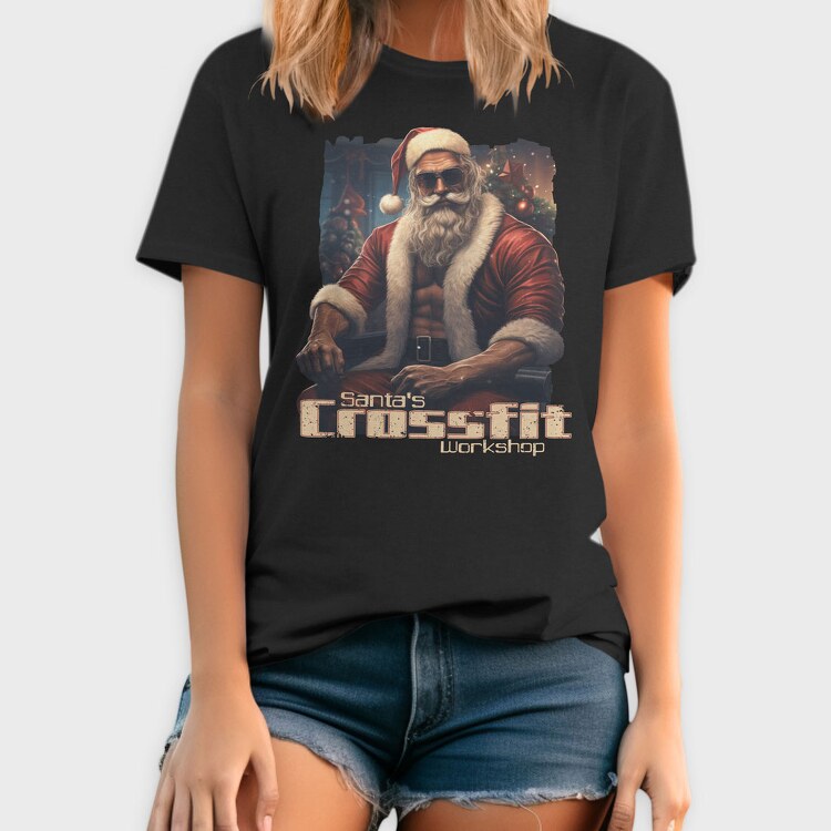 Gym Santa, Tricou Barbati (Unisex)