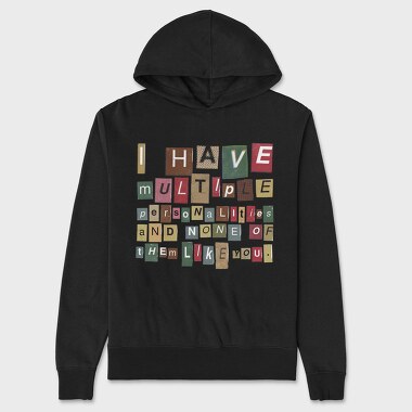 Magazine Cut Out Letters Personalities, Hanorac Oversize Barbati (Unisex)