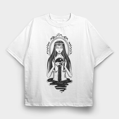 Magic Woman Dark Art Nouveau 12, Tricou Oversize Barbati (Unisex)