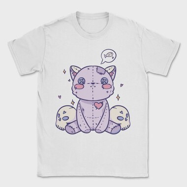 Pastel Goth Stuffed Cat, Tricou Barbati (Unisex)