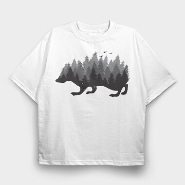 Hedgehog Forest Headgehog, Tricou Oversize Barbati (Unisex)