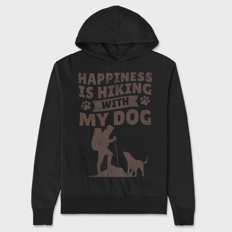 Hiking With Dog My, Hanorac Oversize Barbati (Unisex)