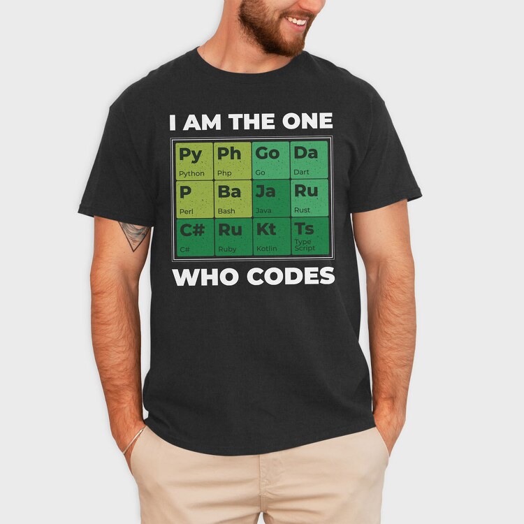 Developer Periodic Table, Tricou Barbati (Unisex)