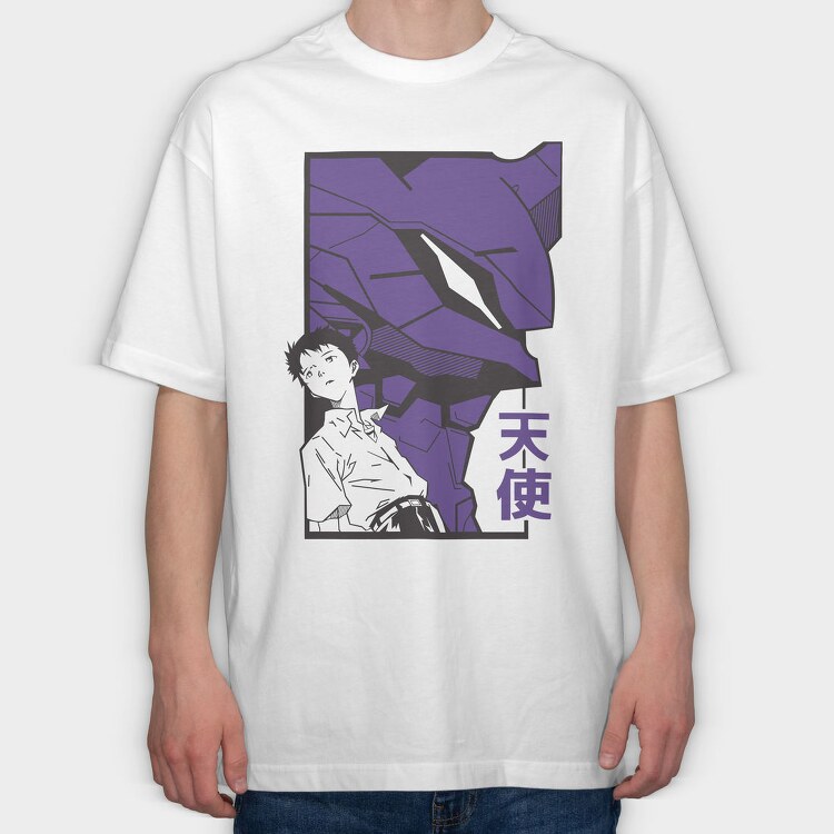 Neon Genesis Evangelion 9, Tricou Oversize Barbati (Unisex)