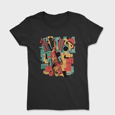 Hip Hop Musician Abstract Music, Tricou Femei