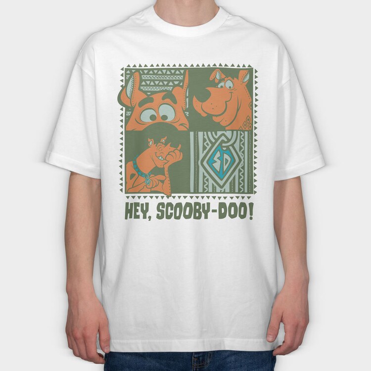 Hey Scooby Doo, Tricou Oversize Barbati (Unisex)
